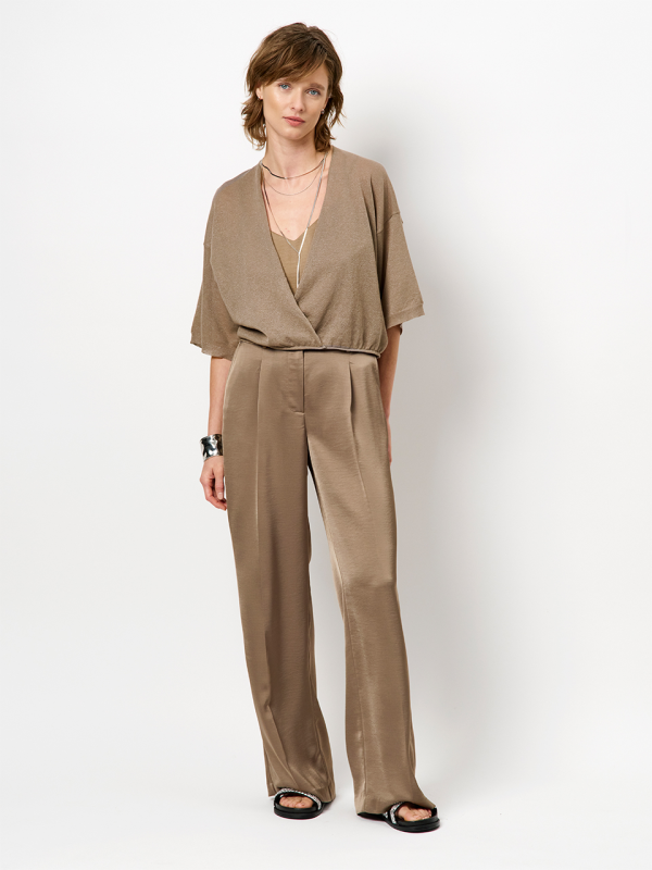 Dante6 Jules Satijn Look Wide Leg Broek