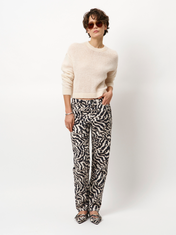 Dante6 Spotted Straight Leg Jeans Met Print