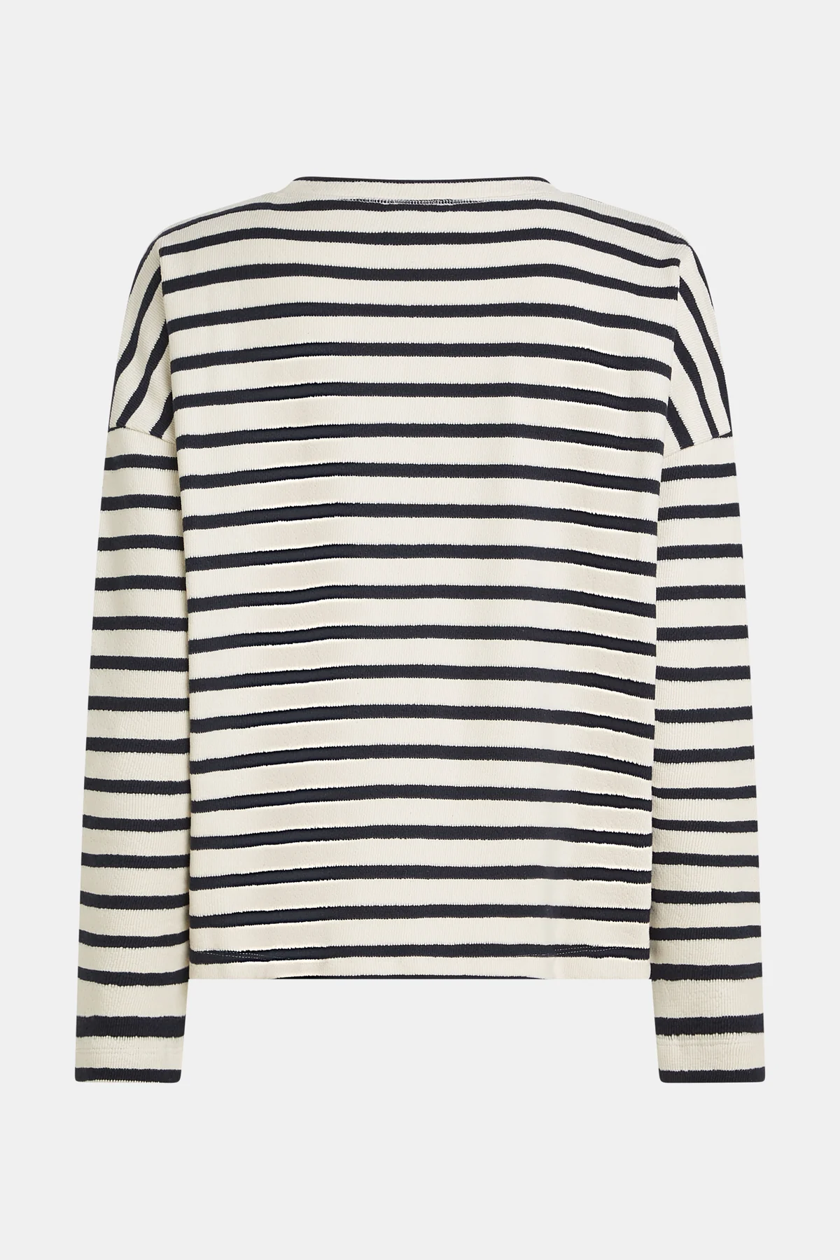 Penn & Ink Sweater Stripe (W25T1205) Navy - Ecru