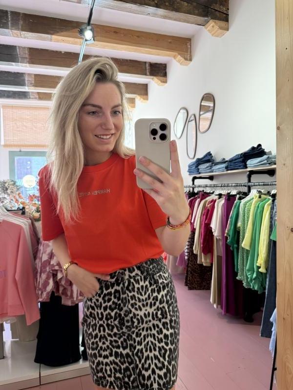 Co'couture Leo denim skirt dark grey