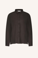 By-Bar Donna Satin Stripe Blouse Cafe Noir