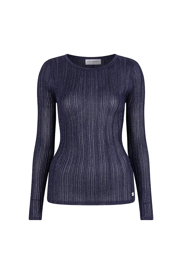 Lofty Manner Top Mabel Navy Blue