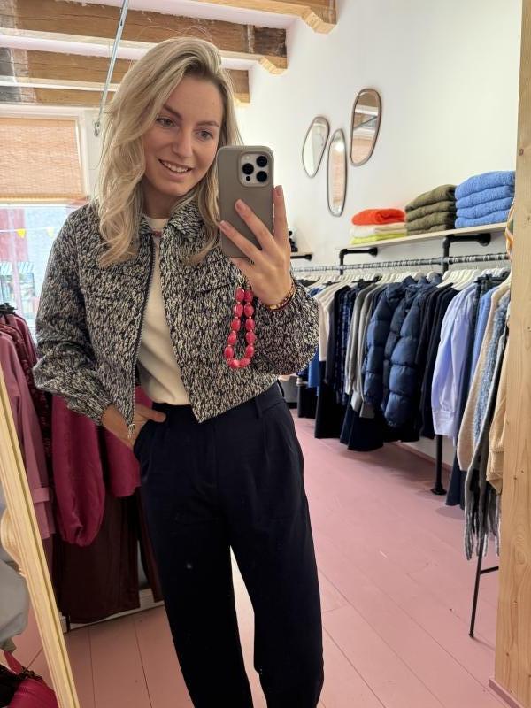 Lofty Manner Broek Audrey Navy Blue