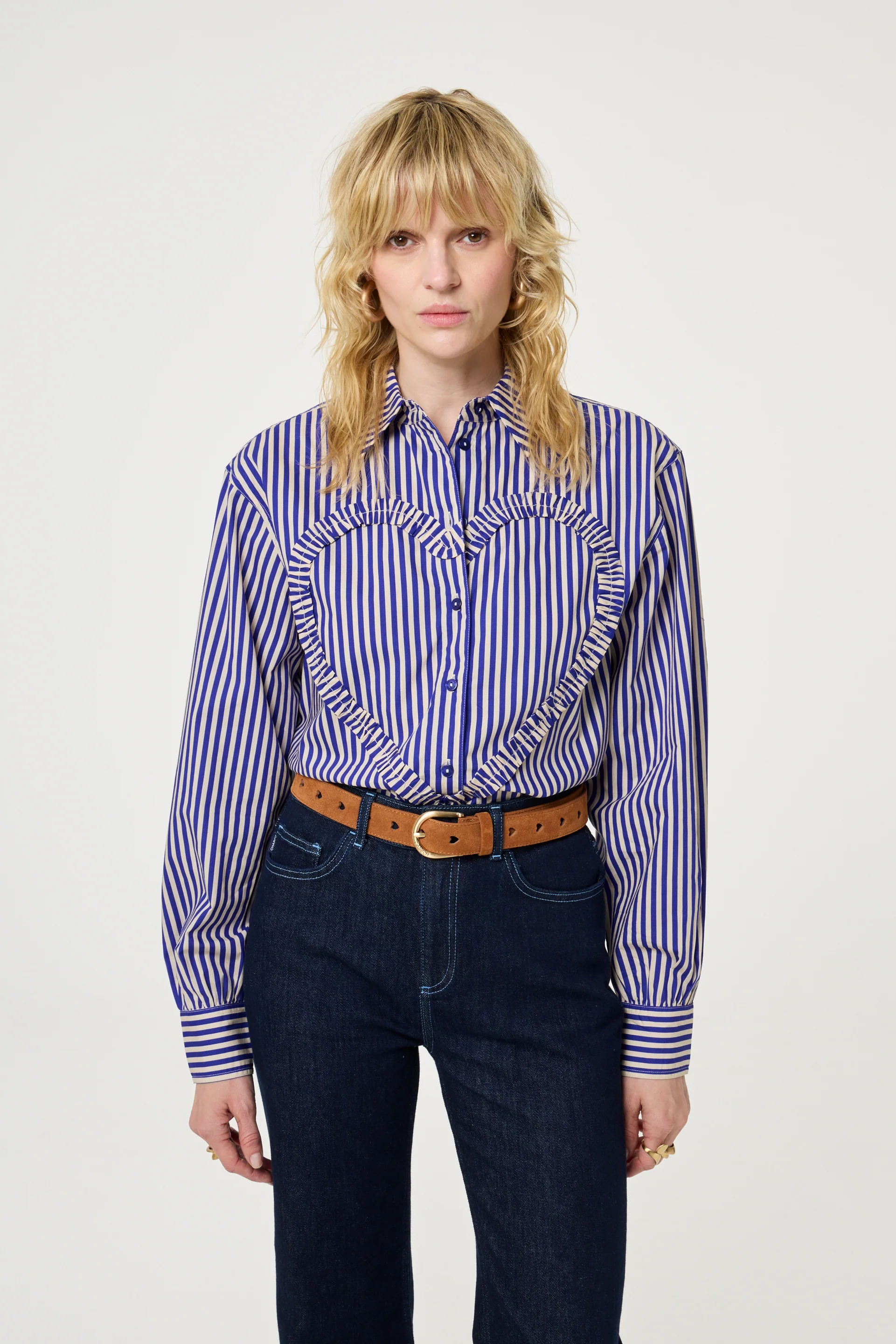 Fabienne Chapot Cut It Out Heart Belt Burnt Sugar