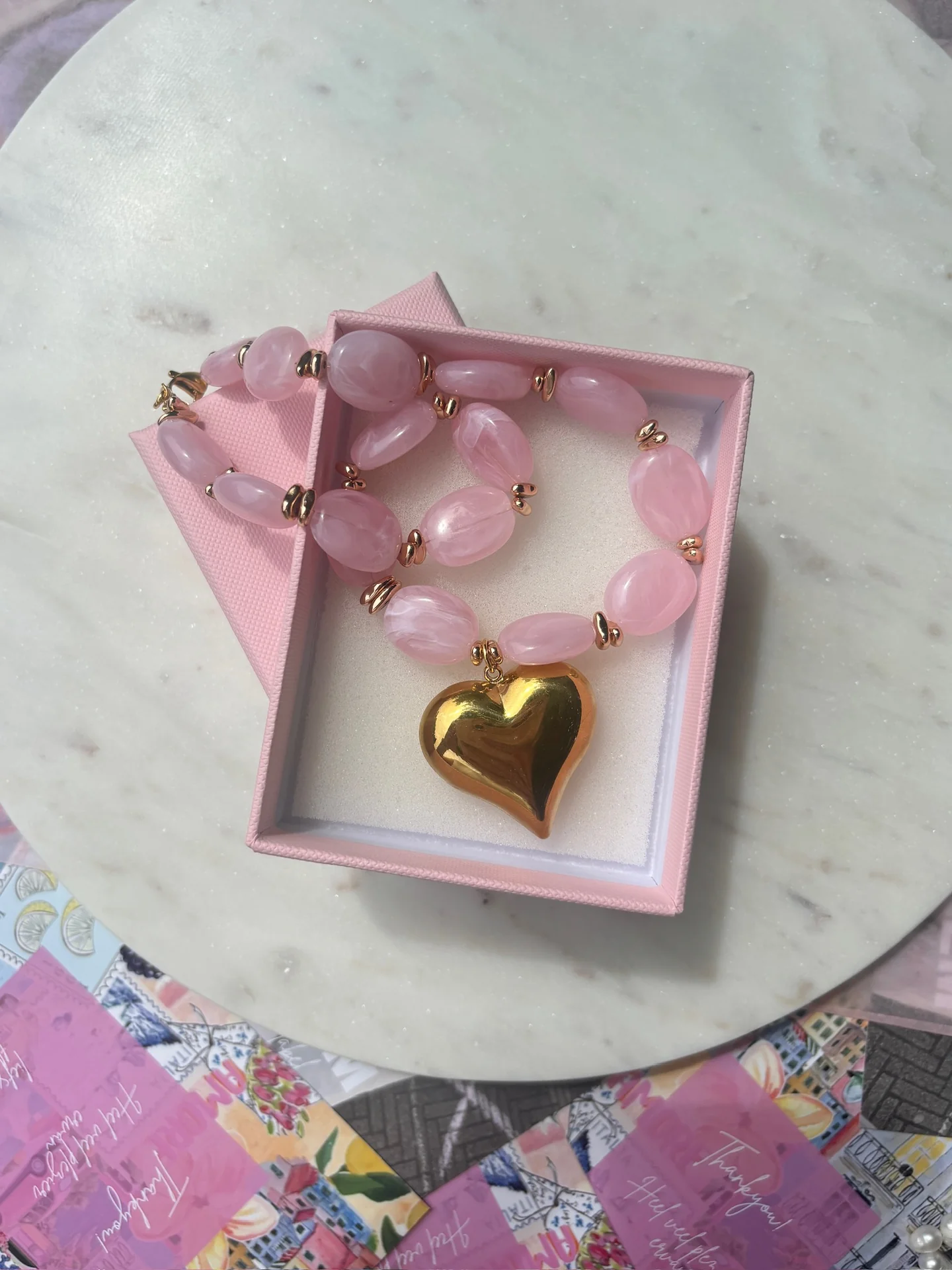 Flem The Label Necklace Amore Rosa