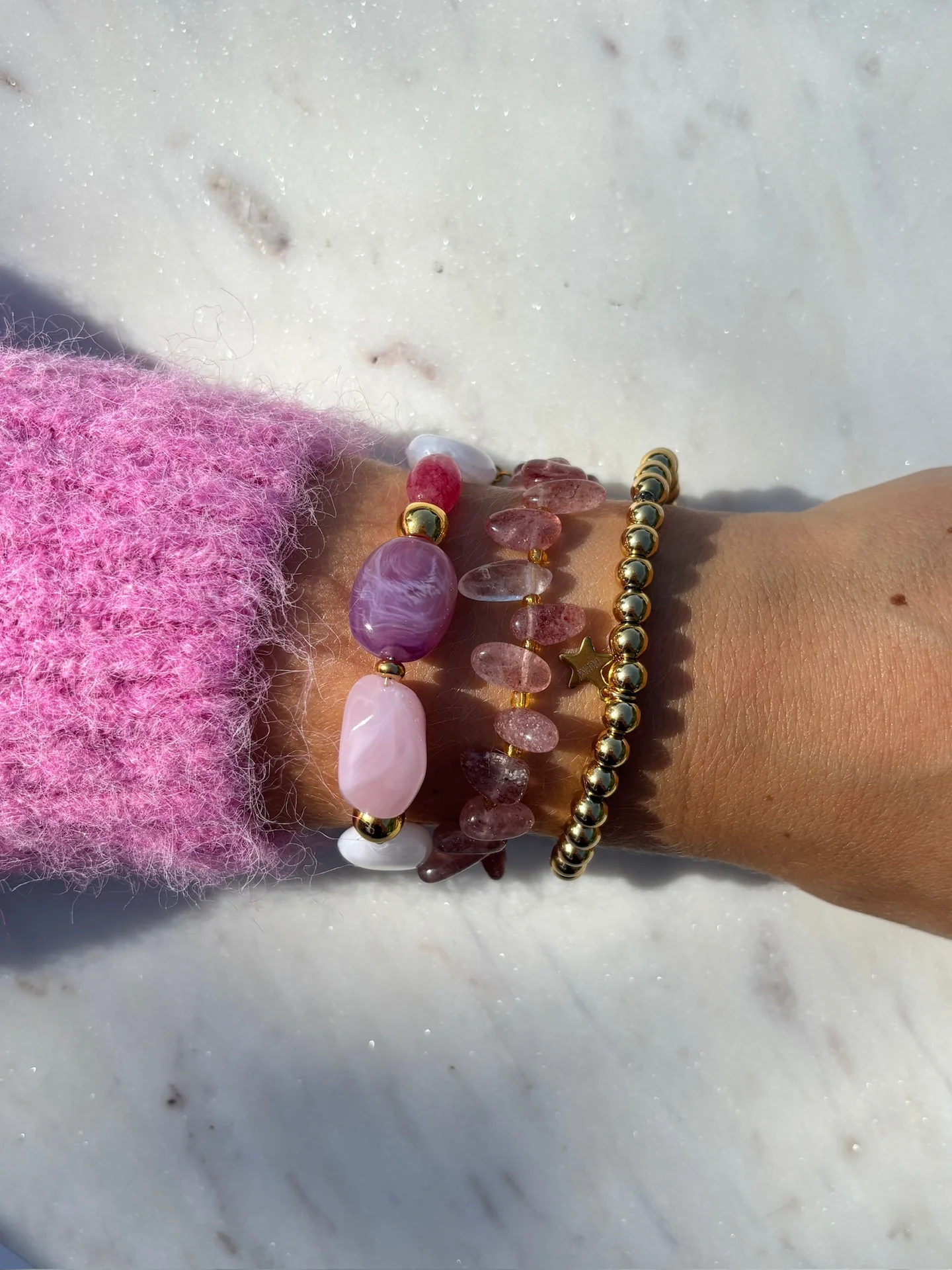 Flem The Label Bracelet June Gekleurd Stenen