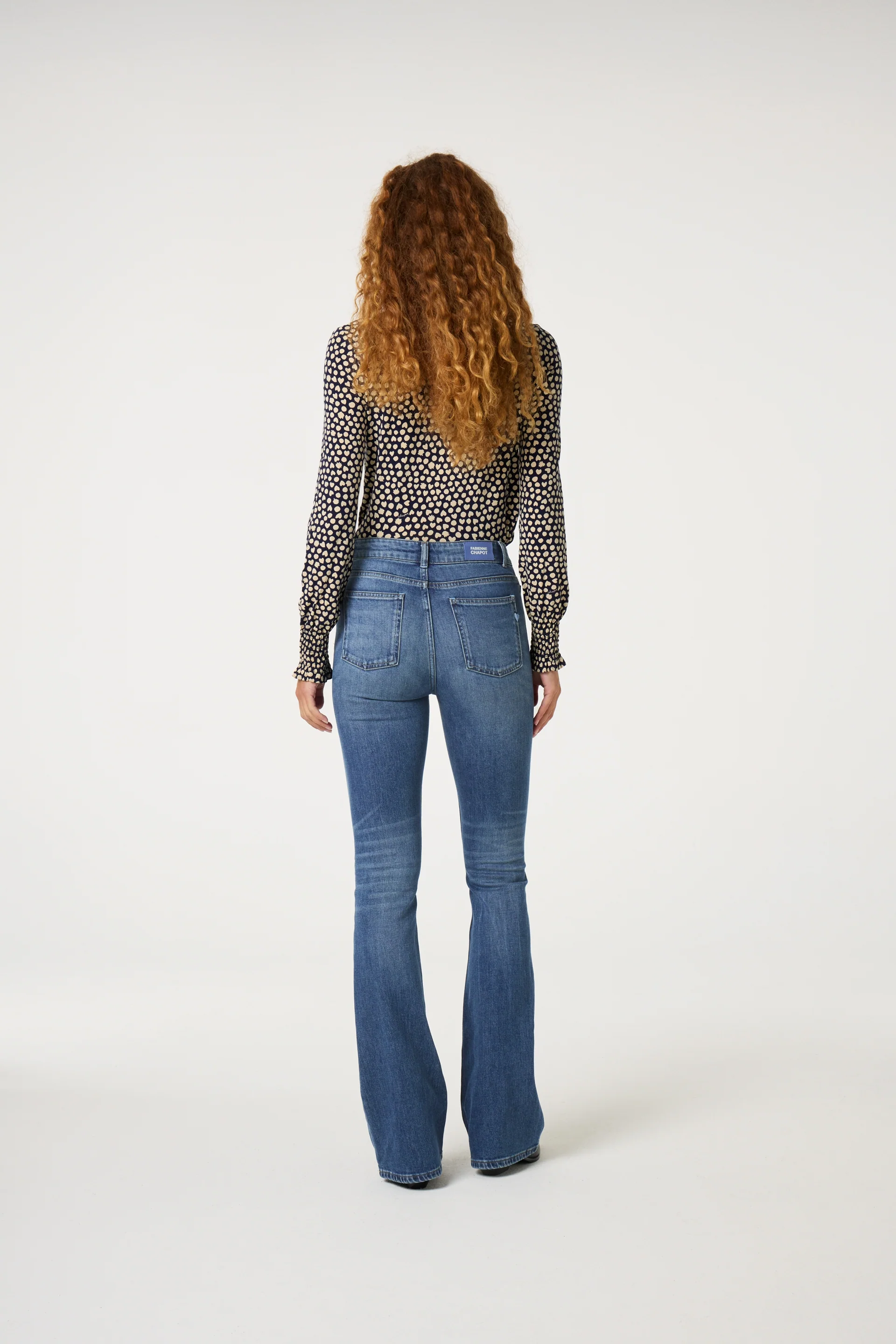 Fabienne Chapot Eva Flared Jeans Mid Blue