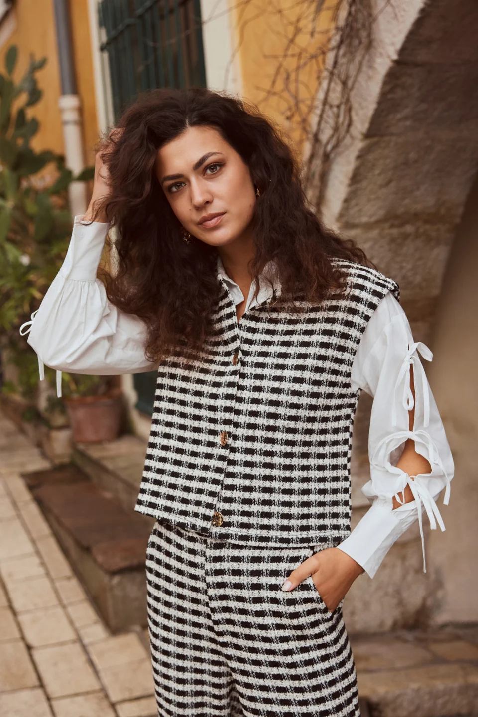 Lofty Manner Gilet Kendal Multi Black