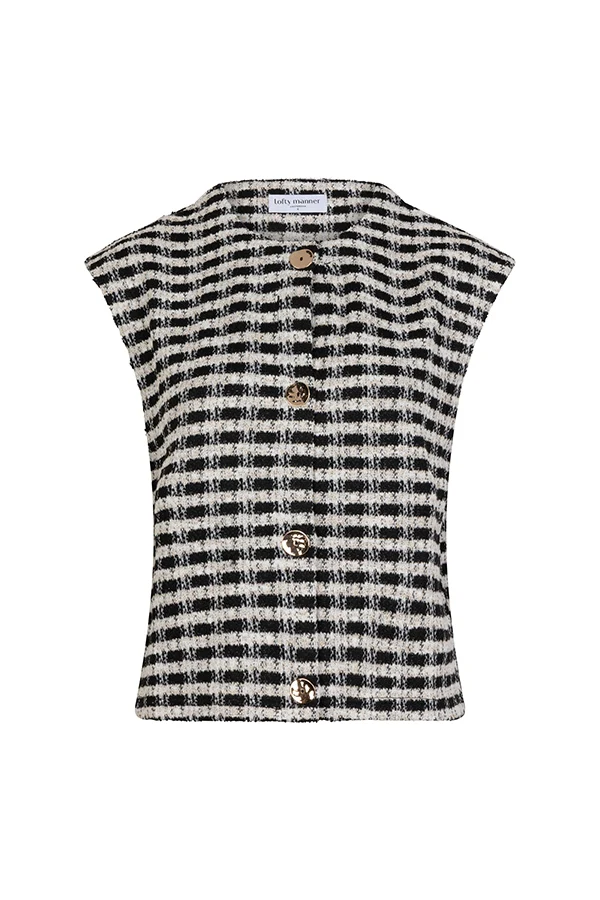 Lofty Manner Gilet Kendal Multi Black