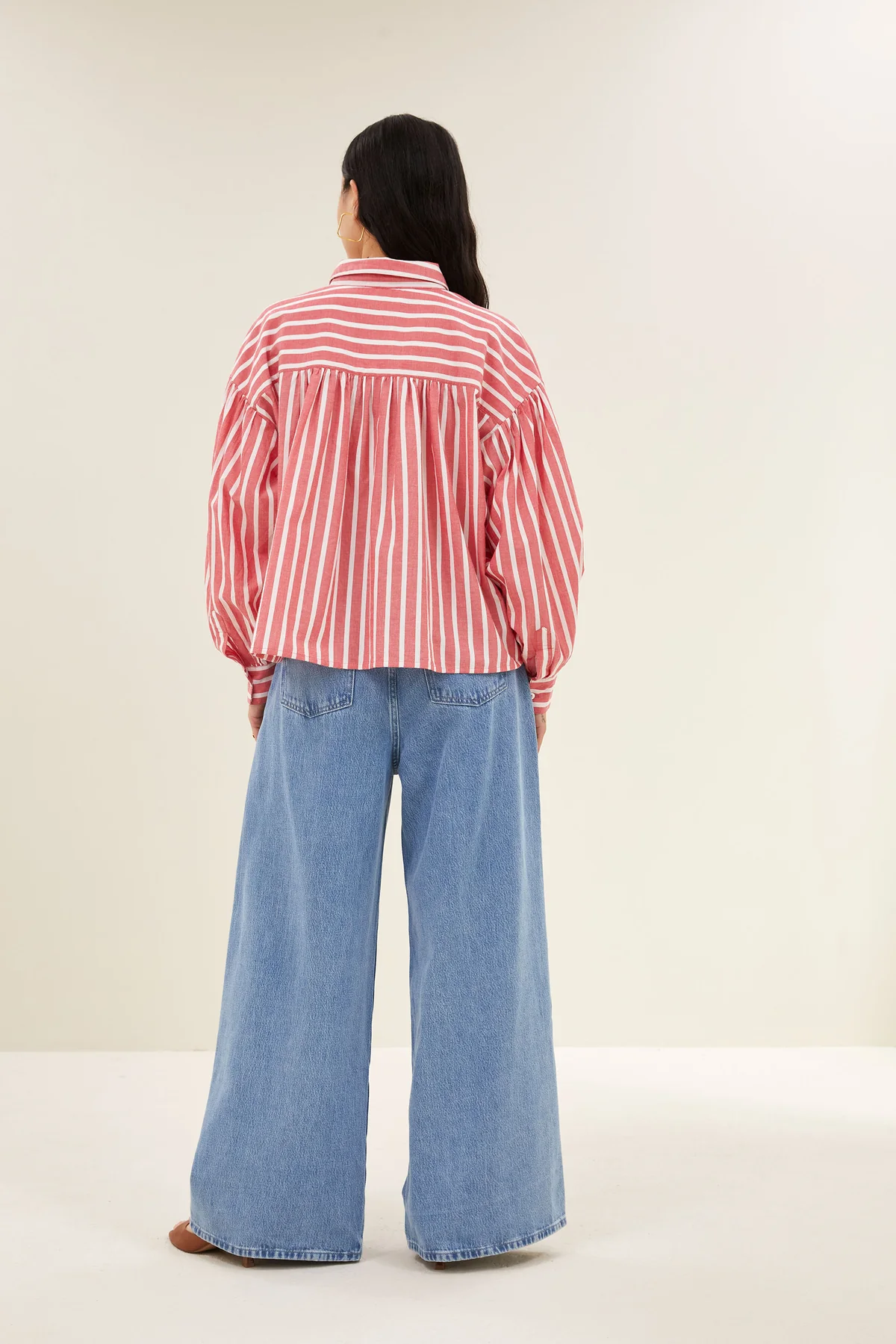 By-Bar Sarah Short Stripe Blouse Red Stripe