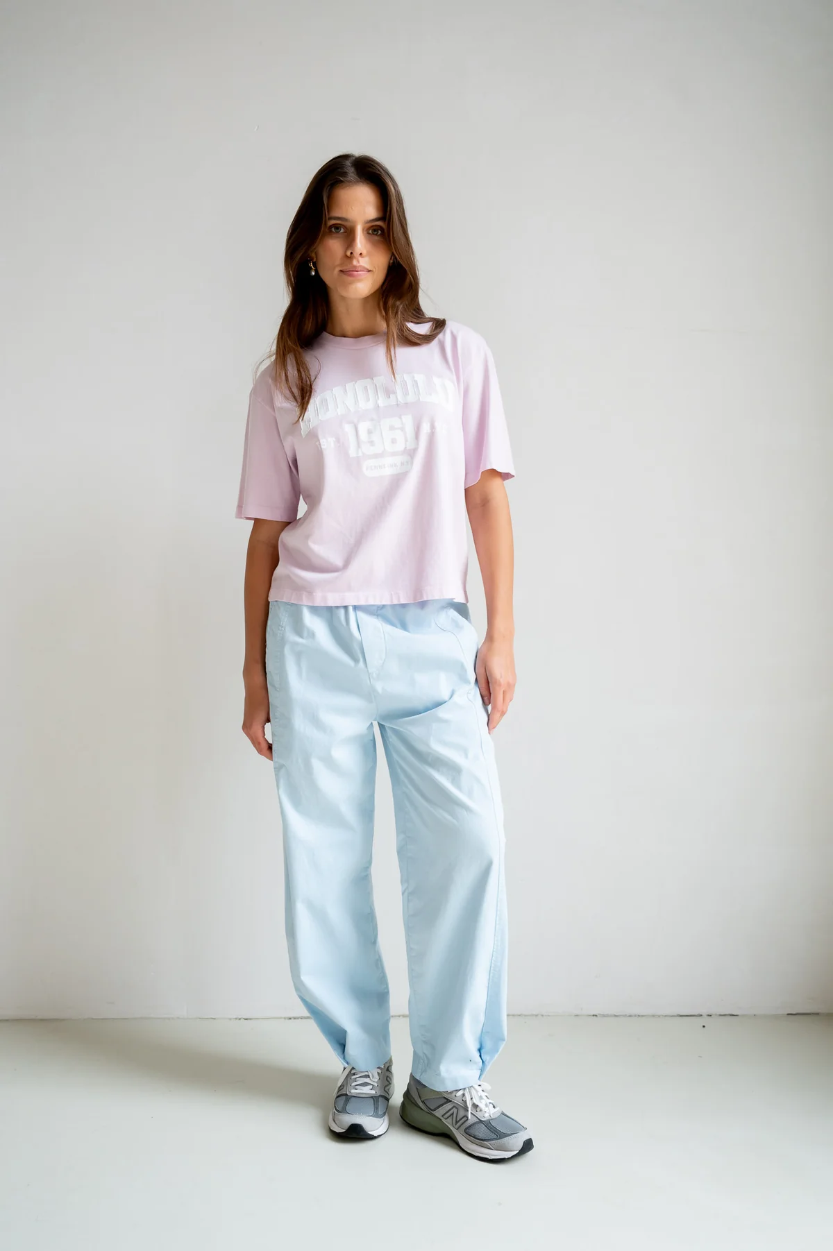 Penn & Ink T-shirt Print (S26F1814) Orchid/White