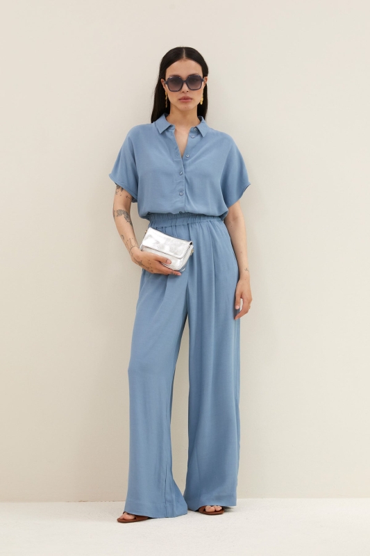 By-Bar barley viscose blouse blue stone