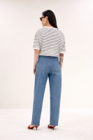 By-Bar neva heavy jersey stripe top jet black stripe