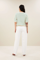 By-Bar neva slub stripe top green lake stripe