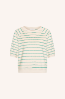 By-Bar neva slub stripe top green lake stripe