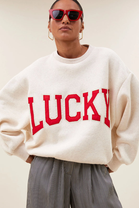 By-Bar bibi lucky patchwork sweater oyster melee