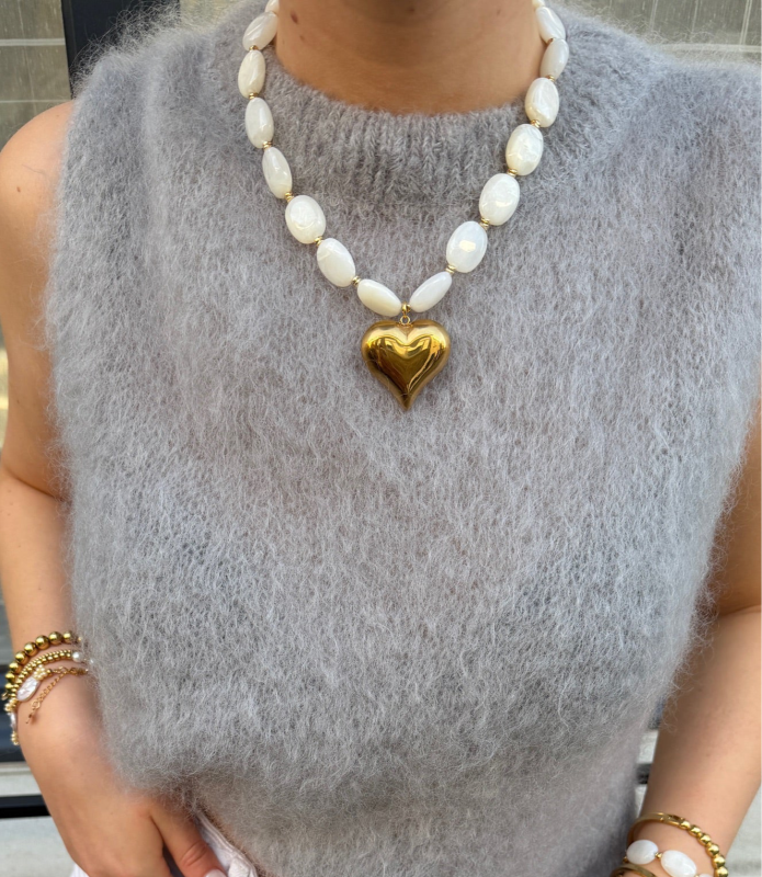 Flem The Label Necklace Amore Rosa - Yellow