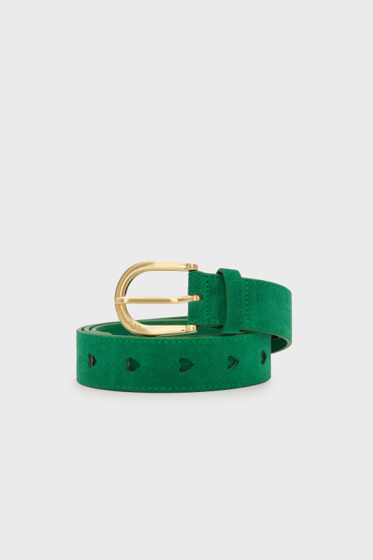 Fabienne Chapot Cut it Out Heart Belt Suede