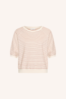 By-Bar neva heavy jersey stripe top sunset rose stripe