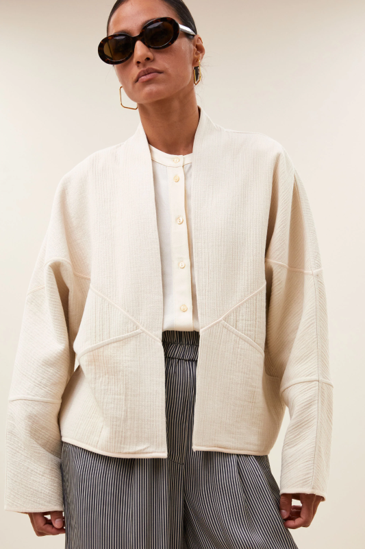 By-Bar flora cotton jacket light chalk