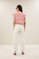 By-Bar tobi stripe top poppy red stripe