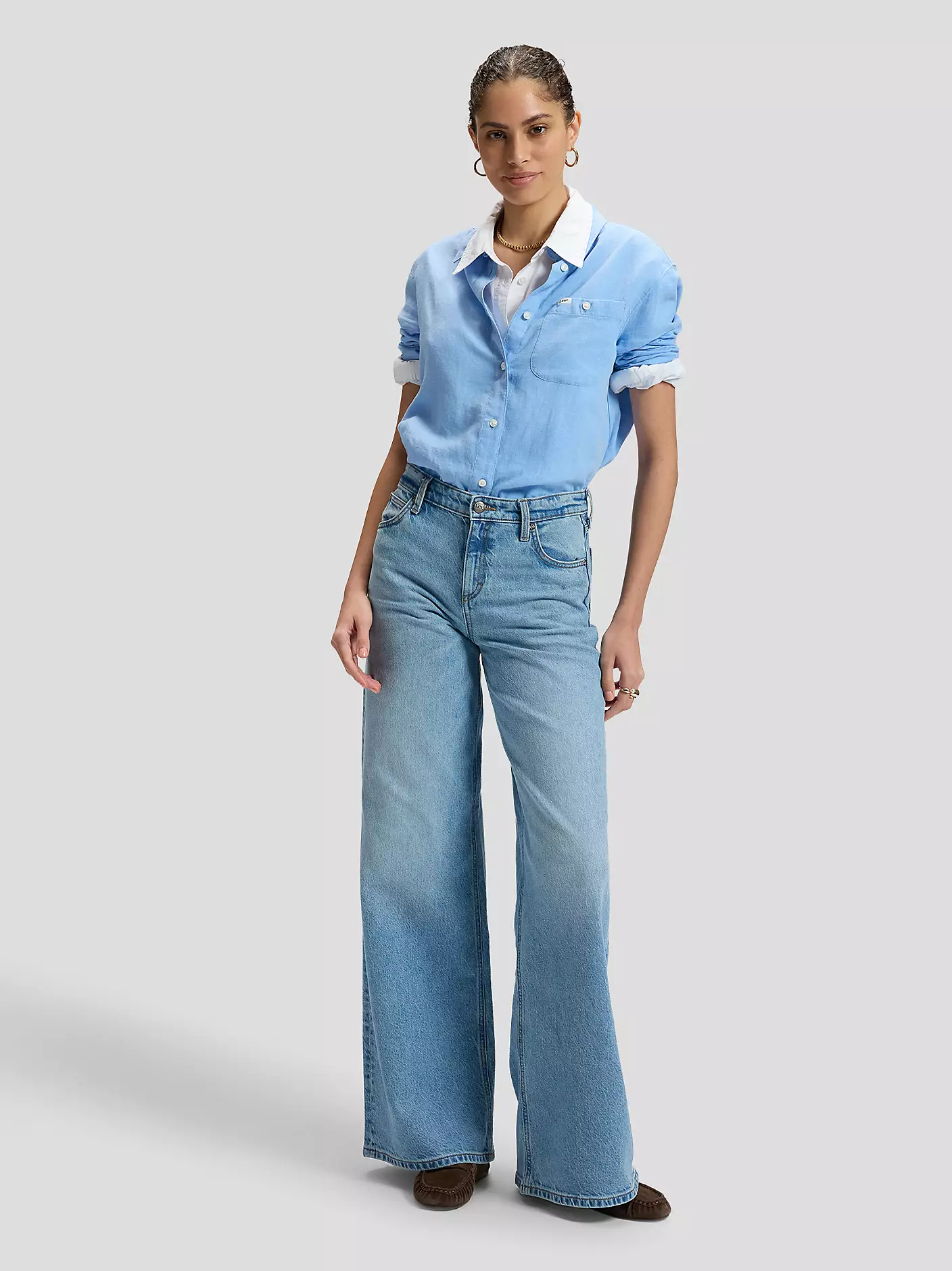 Lee hope mid rise baggy jeans