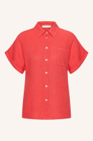 By-Bar rose linen blouse lipstick