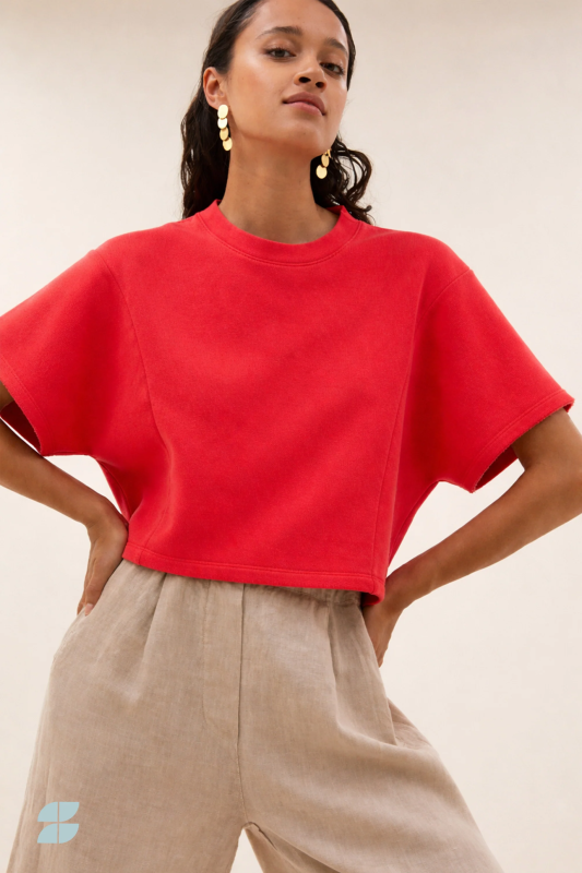By-Bar suki sweat top poppy red