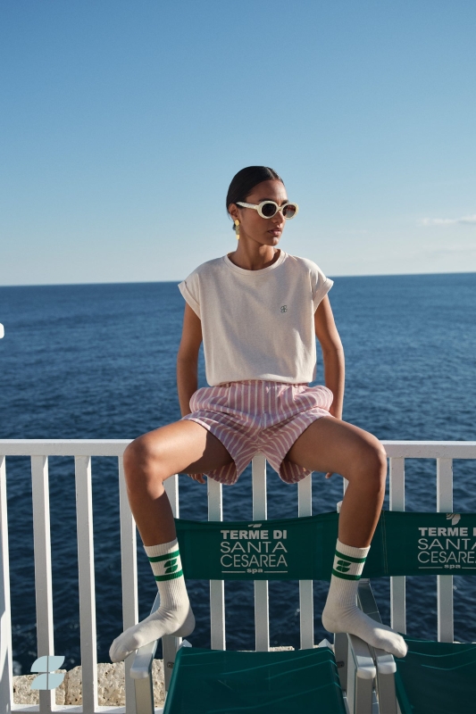 By-Bar june stripe shorts pink stripe