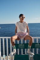 By-Bar june stripe shorts pink stripe