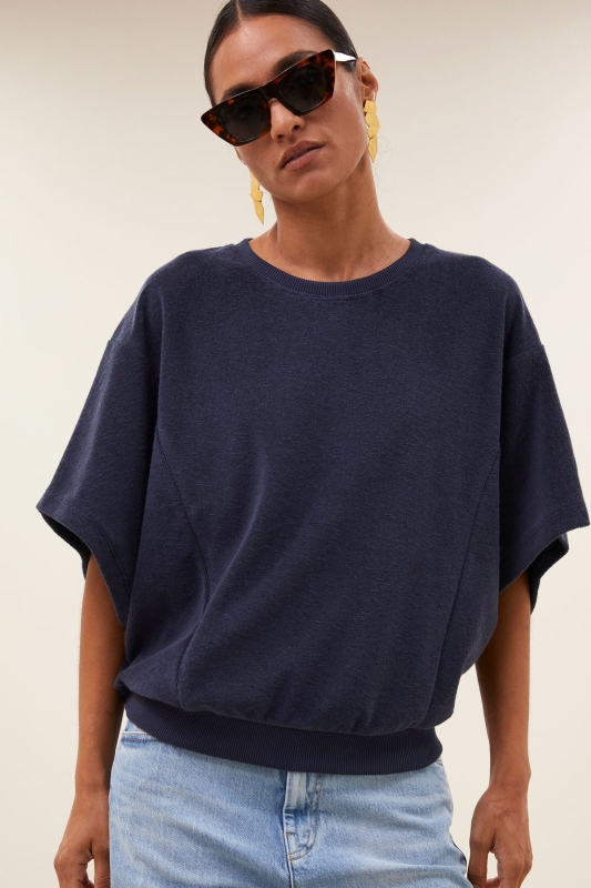 By-Bar nuki slub top midnight