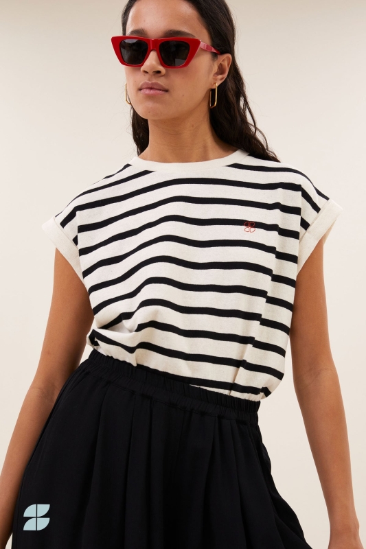By-Bar tobi stripe logo top grain black stripe
