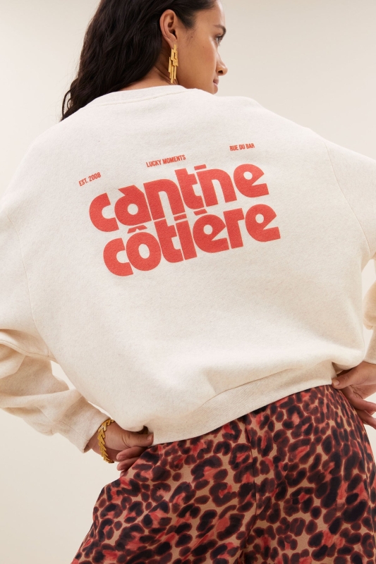 By-Bar lili coast melange sweater oyster melee