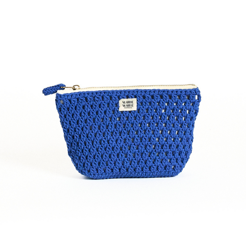 Marie Marie Amsterdam NAVY - GEHAAKTE POUCH SMALL