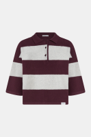 Penn & Ink Cardigan (W26B423) Aubergine - Grey Melange