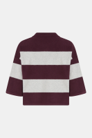 Penn & Ink Cardigan (W26B423) Aubergine - Grey Melange