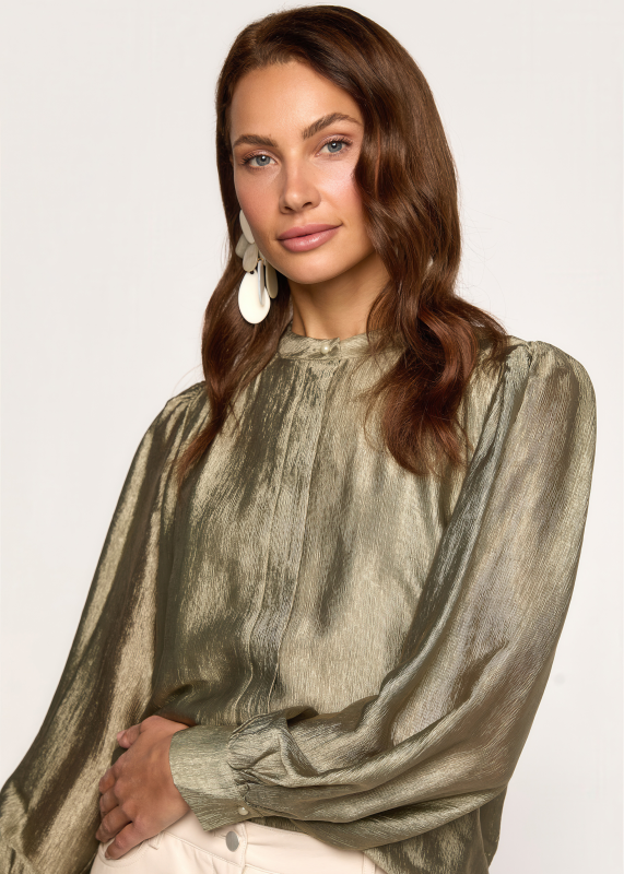 Freebird Bomber Gestructureerde Blouse Seagrass