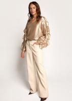 Freebird Bolera Ruffle Blouse Light Caramel