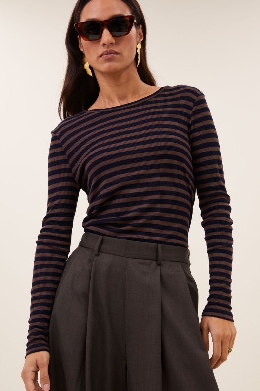 By-Bar basic ls rib top deep stripe