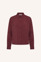 By-Bar kris satin stripe blouse pecan