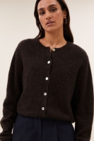 By-Bar cleo cardigan deep brown