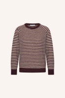 By-Bar sally stripe pullover burgundy crush stripe
