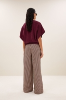 By-Bar nuki slub top burgundy crush