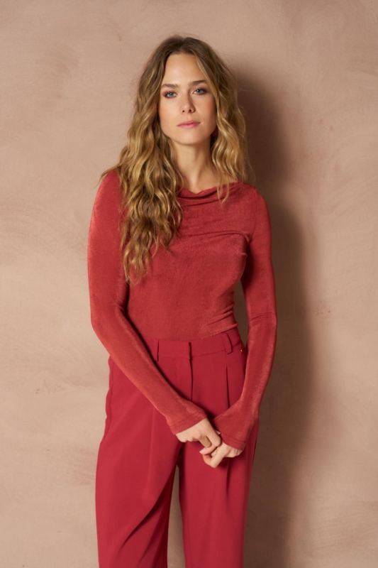 Lofty Manner Top Ilen Draped Neck