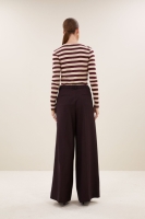By-Bar basic ls big stripe top burgundy crush