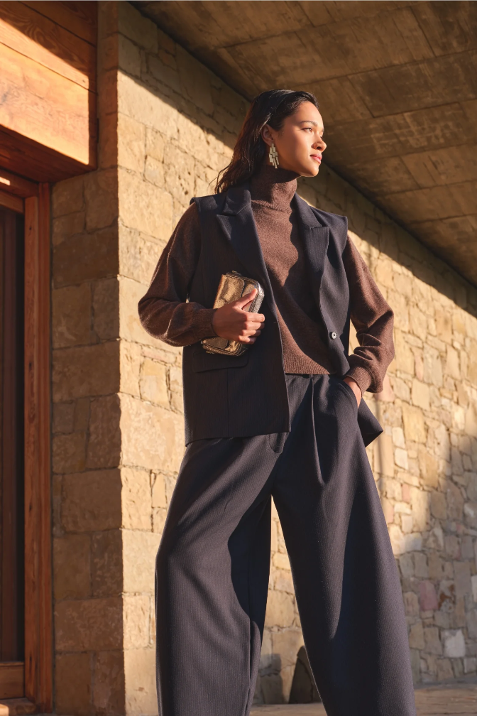 By-Bar frida copper stripe pants copper stripe