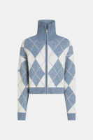 Penn & Ink Cardigan (W26C398) Blue - Ecru
