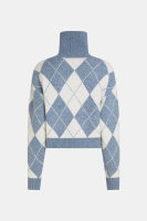 Penn & Ink Cardigan (W26C398) Blue - Ecru
