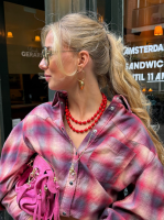 Flem The Label Necklace Sage - Red